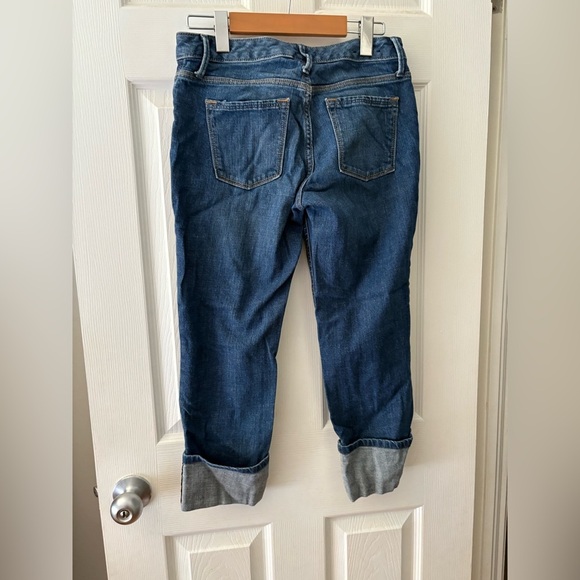 Banana Republic logo cuff crop Jean mid wash denim capri size 26 - Picture 6 of 10